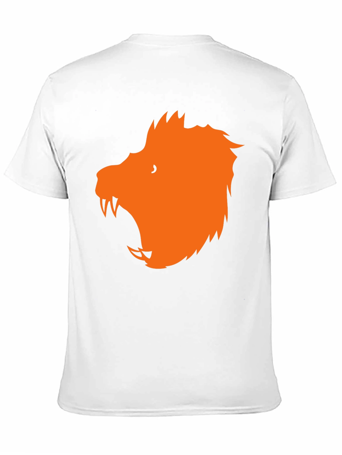 Black T-Shirt with Orange Wolf Graphic