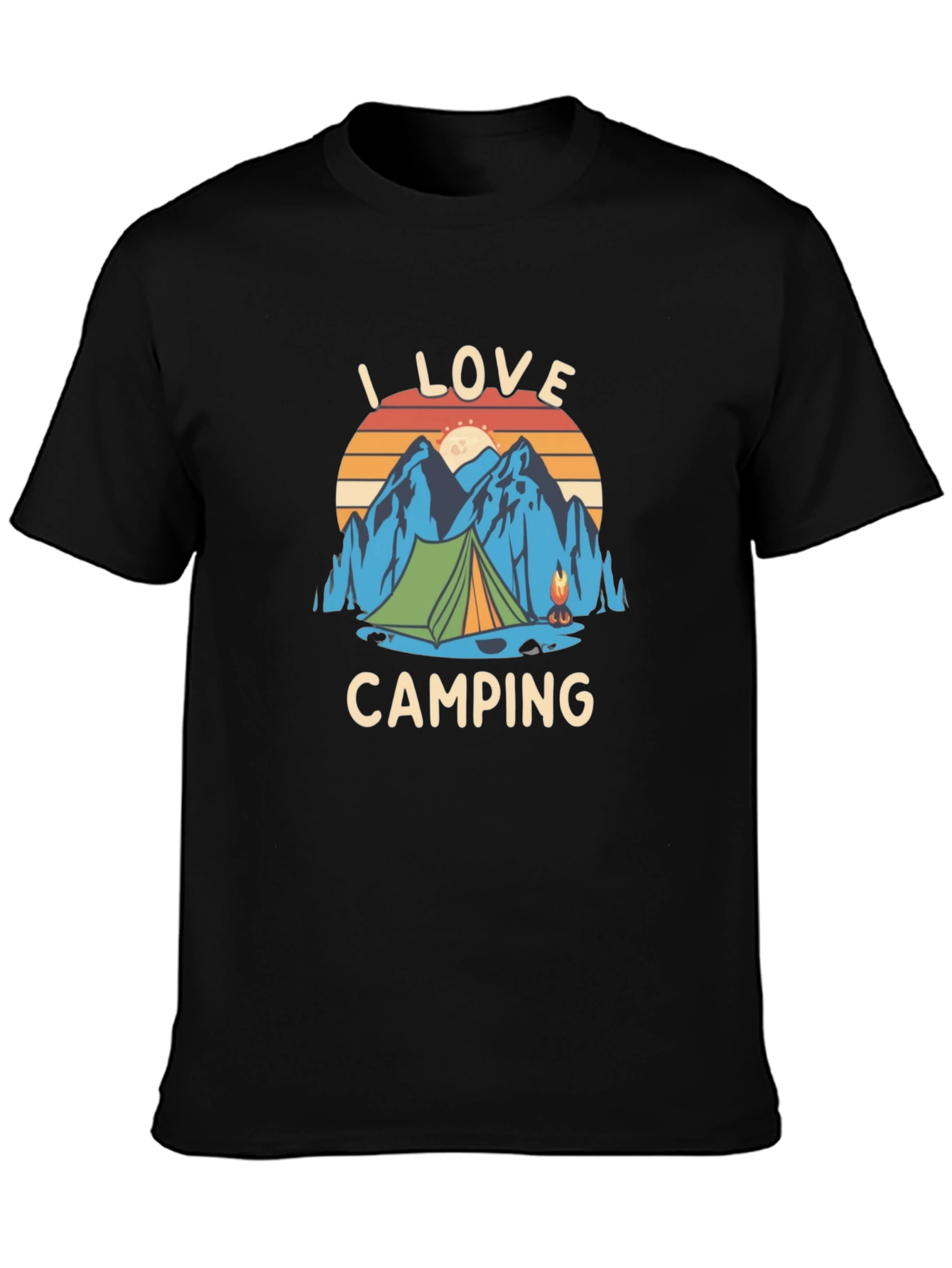 I Love Camping Graphic Tee - Outdoor Adventure Shirt