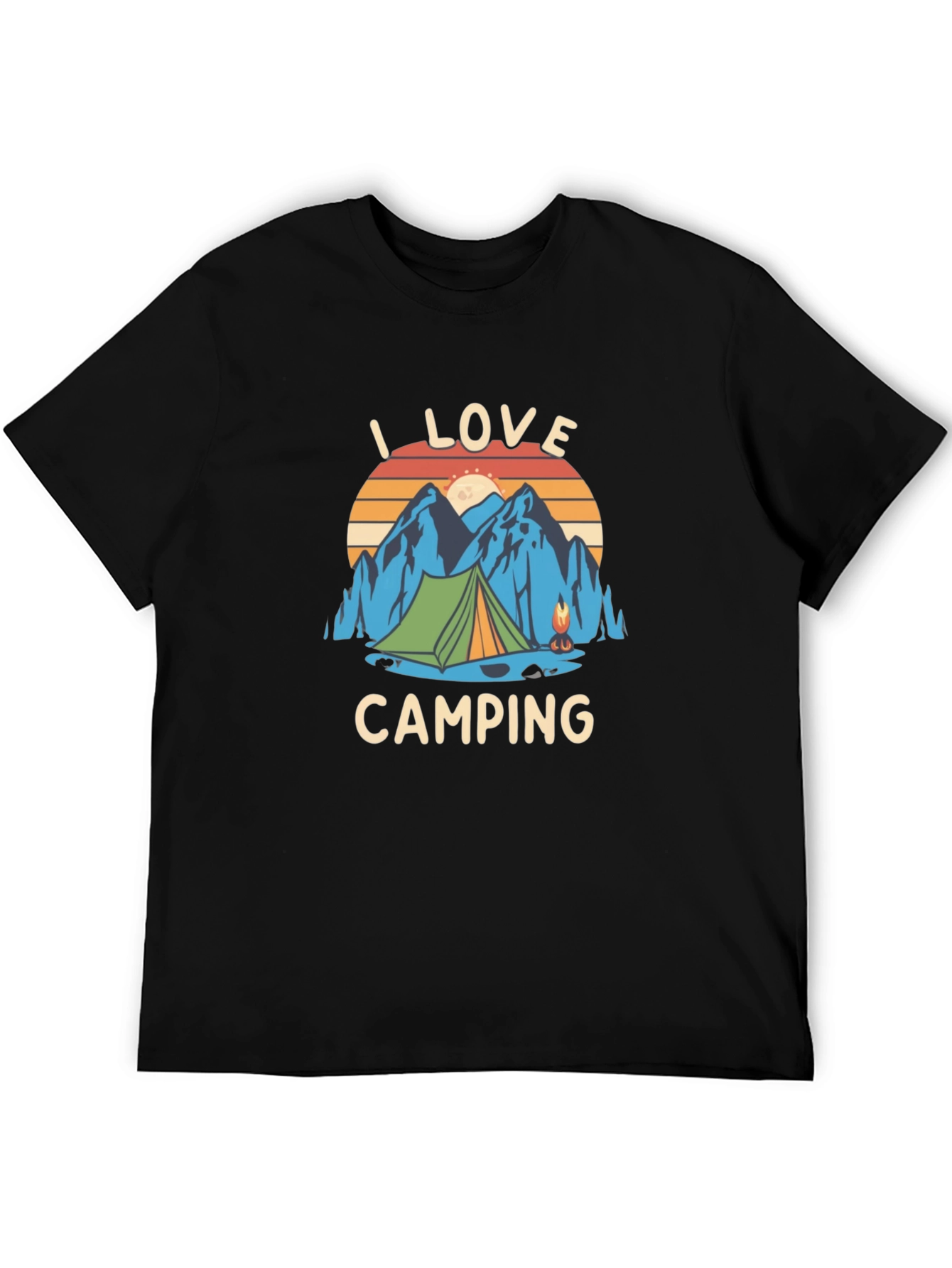 I Love Camping Graphic Tee - Outdoor Adventure Shirt