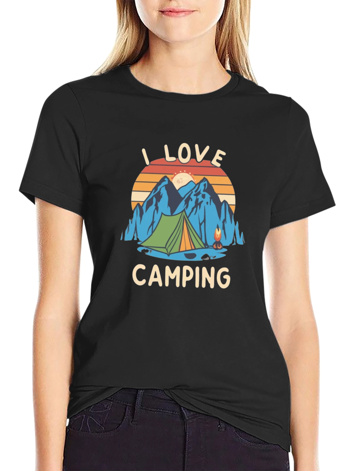 I Love Camping Graphic Tee - Outdoor Adventure Shirt