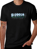 Blessed Graphic Tee - Nature Inspired Print