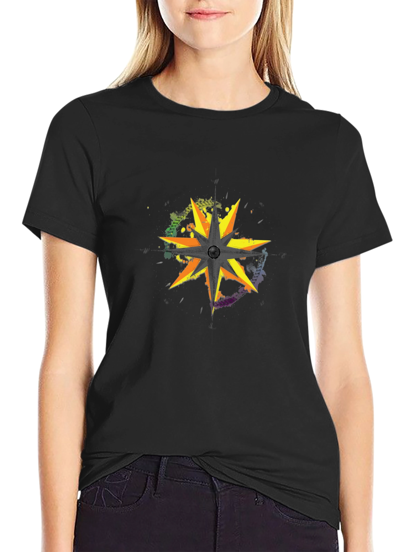 Starburst Graphic Black T-Shirt