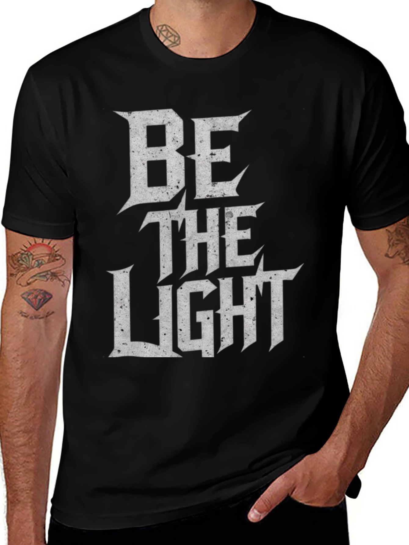 Be The Light Graphic Tee - Mens Black T-Shirt