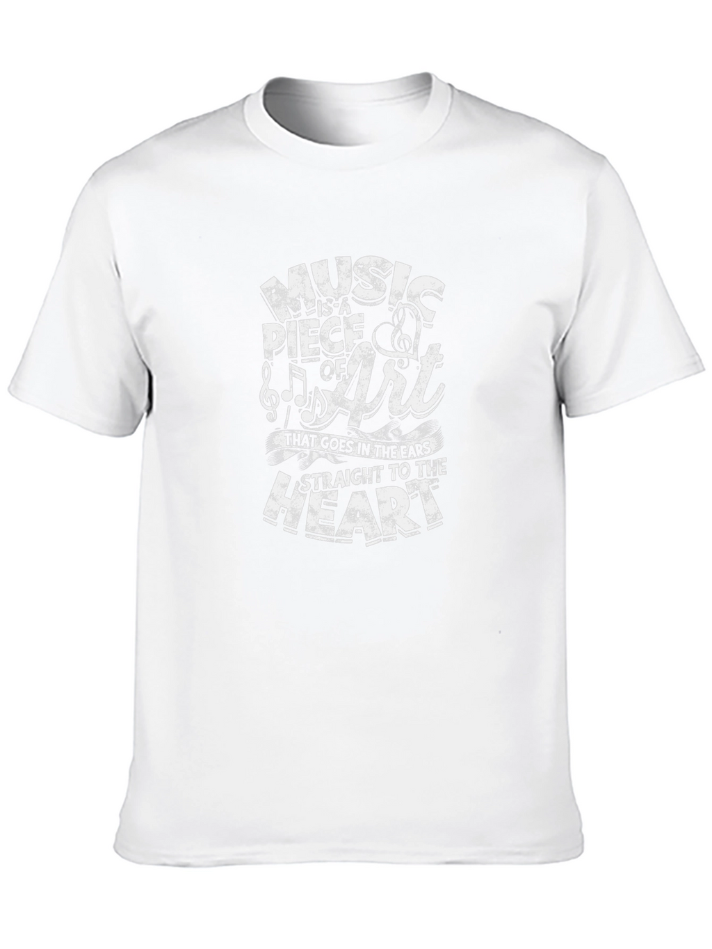 Music is a Piece of Art Black Graphic T-Shirt