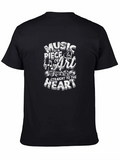 Music is a Piece of Art Black Graphic T-Shirt