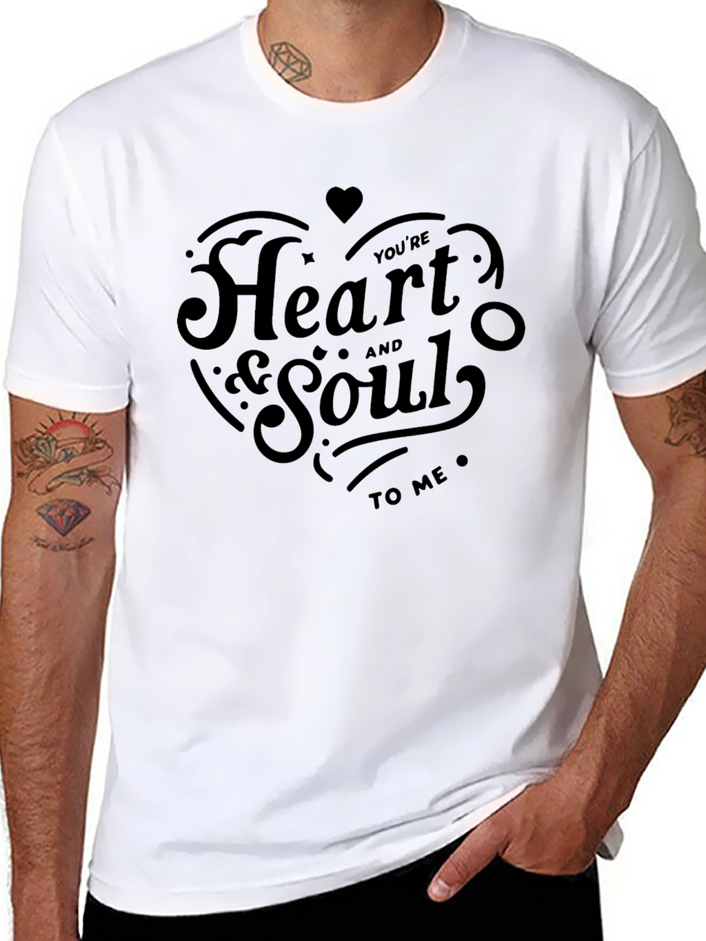 Heart and Soul Graphic Tee - Black