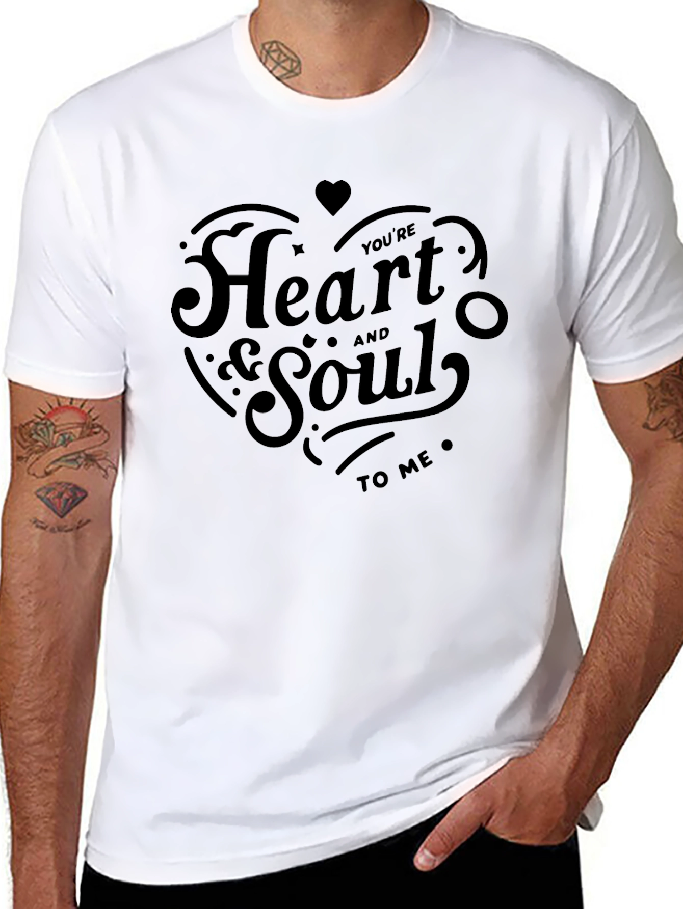 Heart and Soul Graphic Tee - Black