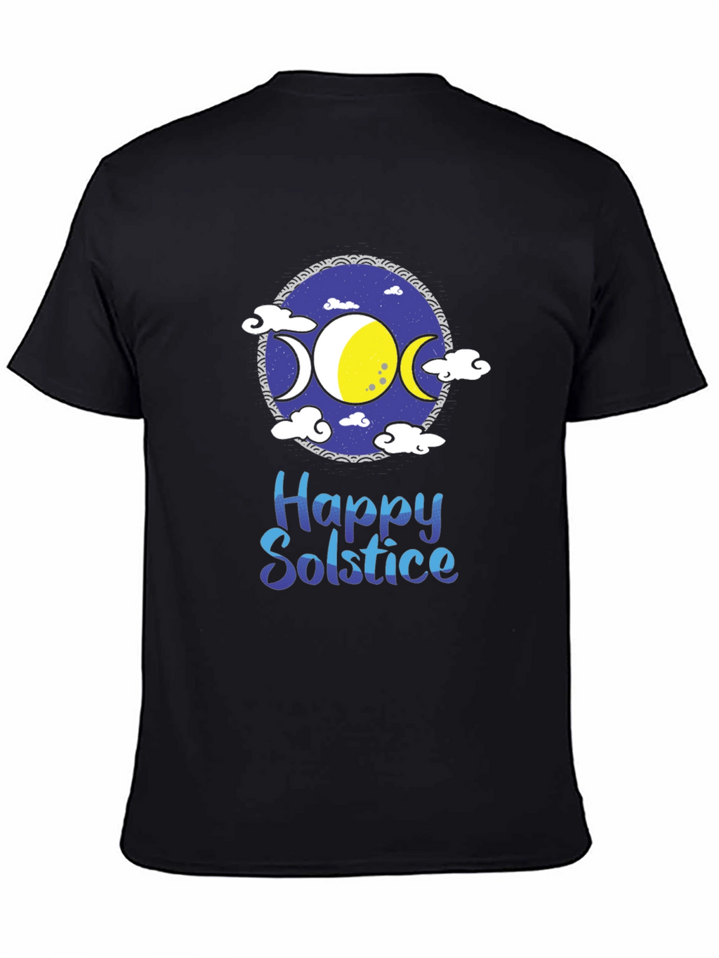 Happy Solstice Graphic T-Shirt - Black