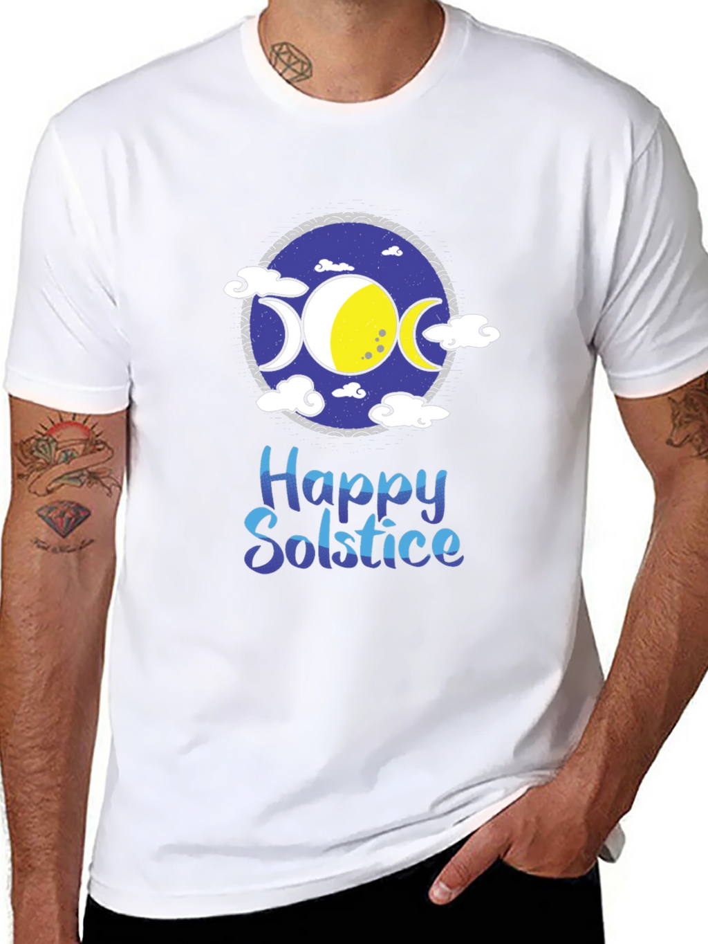 Happy Solstice Graphic T-Shirt - Black