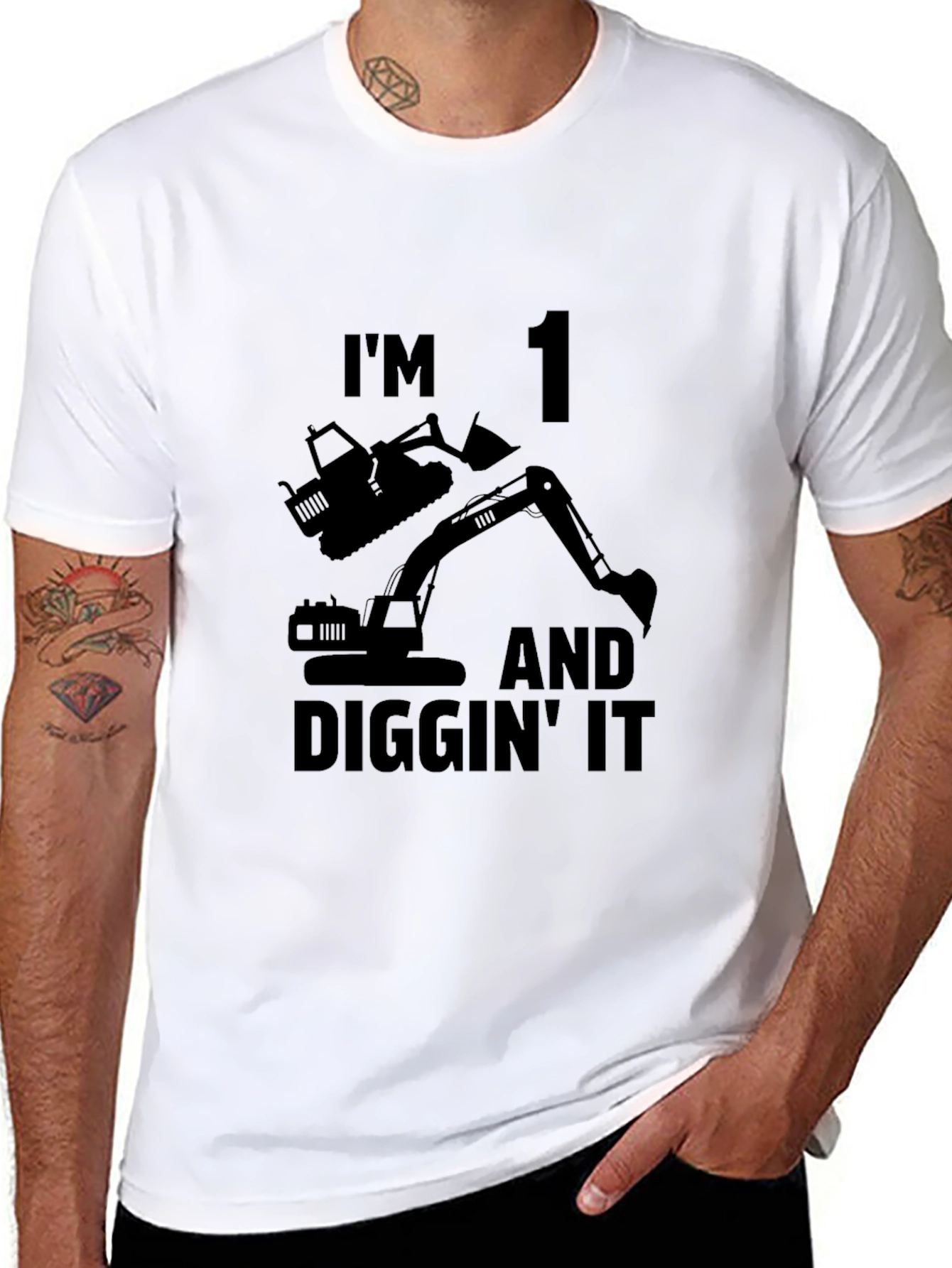 Im 1 and Diggin It Birthday T-Shirt