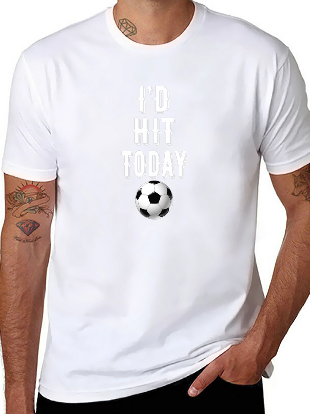 Soccer T-Shirt - Id Hit That Today - Black