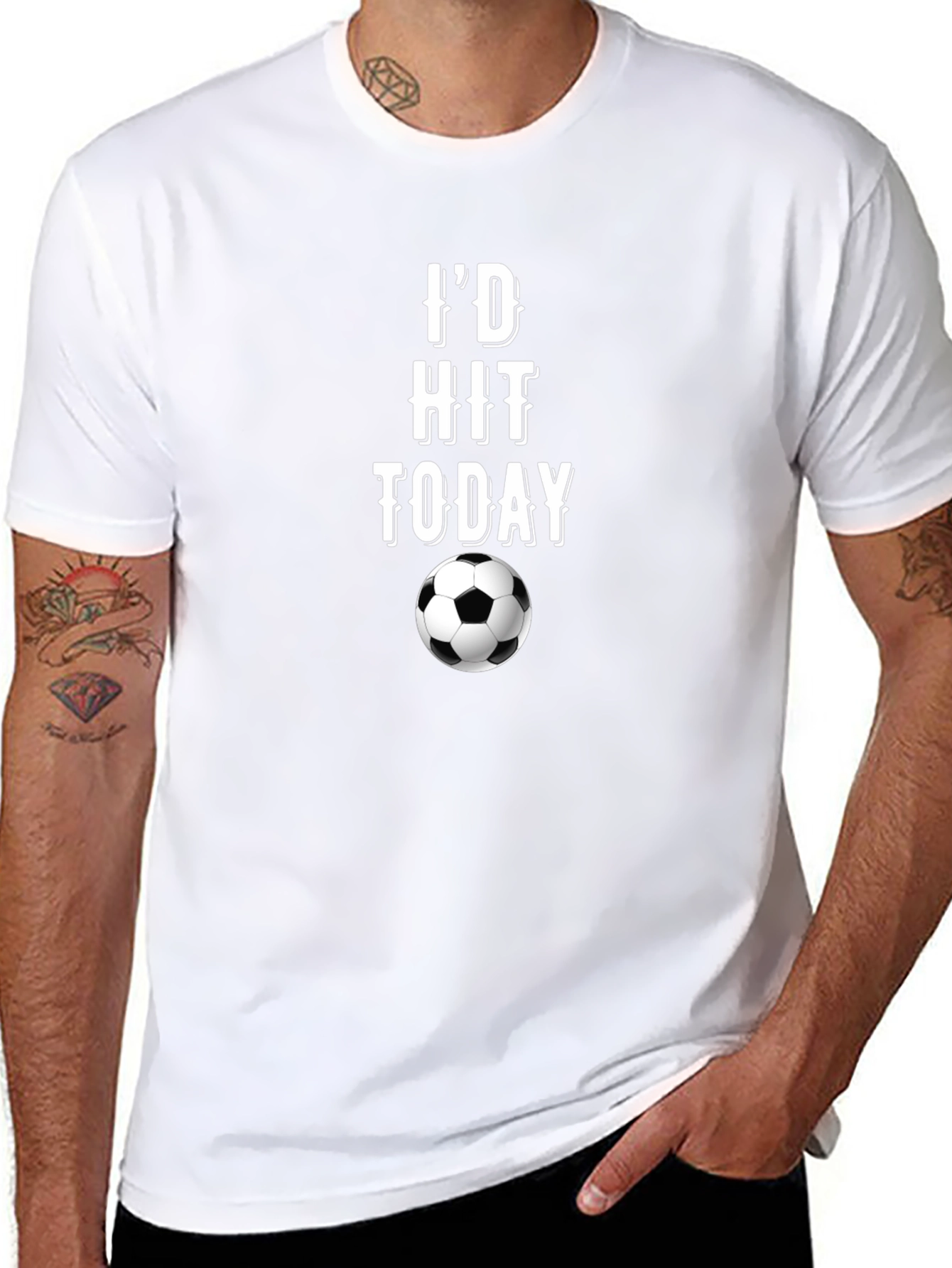 Soccer T-Shirt - Id Hit That Today - Black