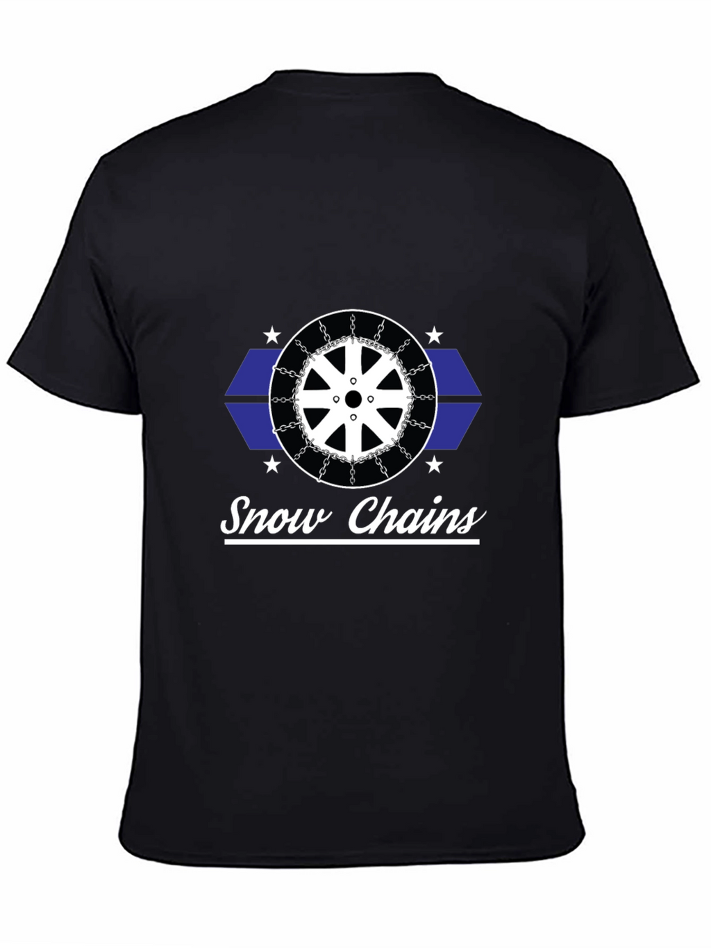 Snow Chains Graphic Black T-Shirt