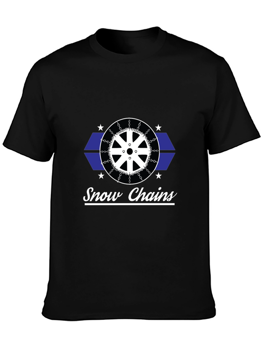 Snow Chains Graphic Black T-Shirt
