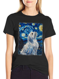 Starry Night Dog Graphic Tee