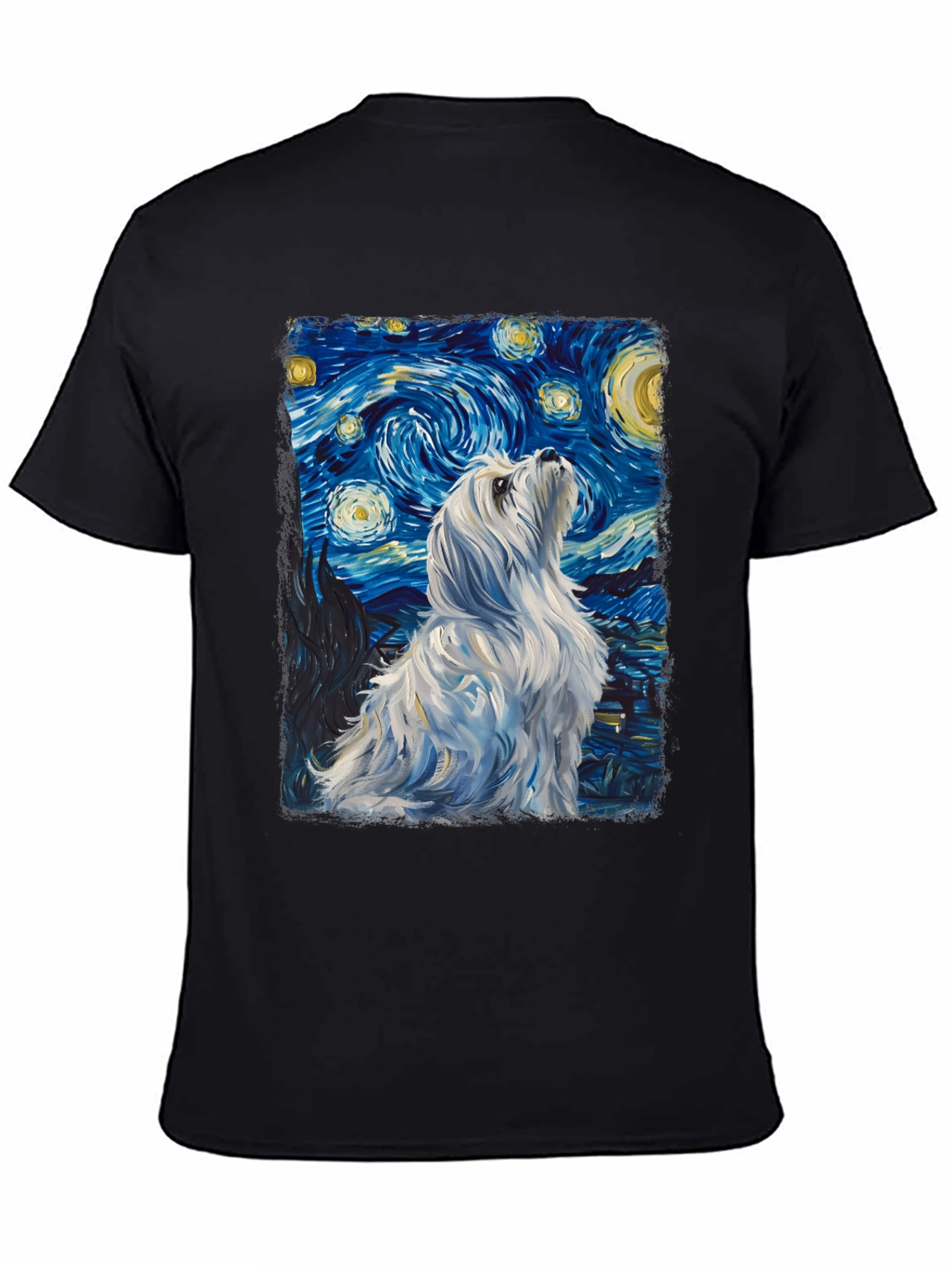 Starry Night Dog Graphic Tee