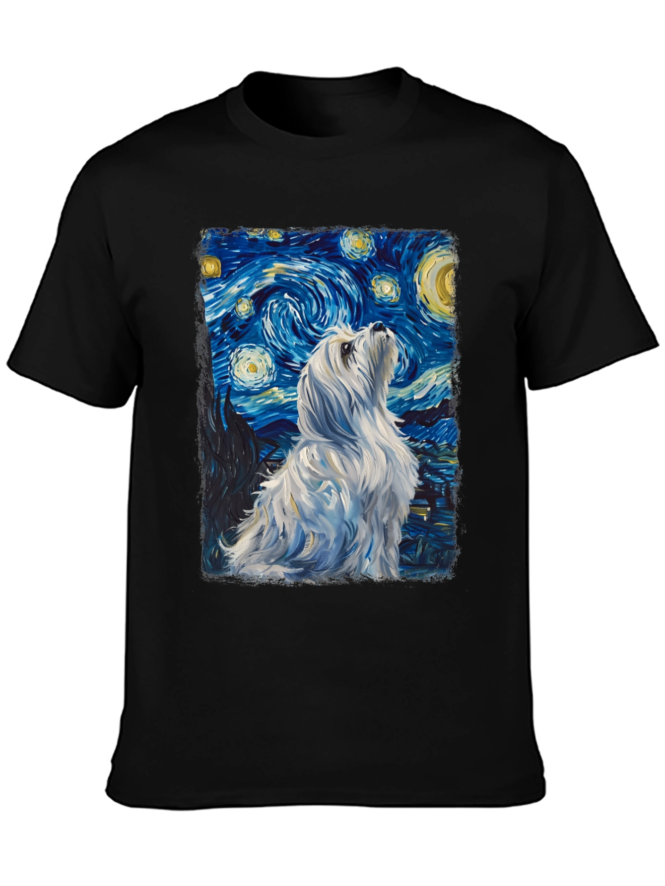 Starry Night Dog Graphic Tee