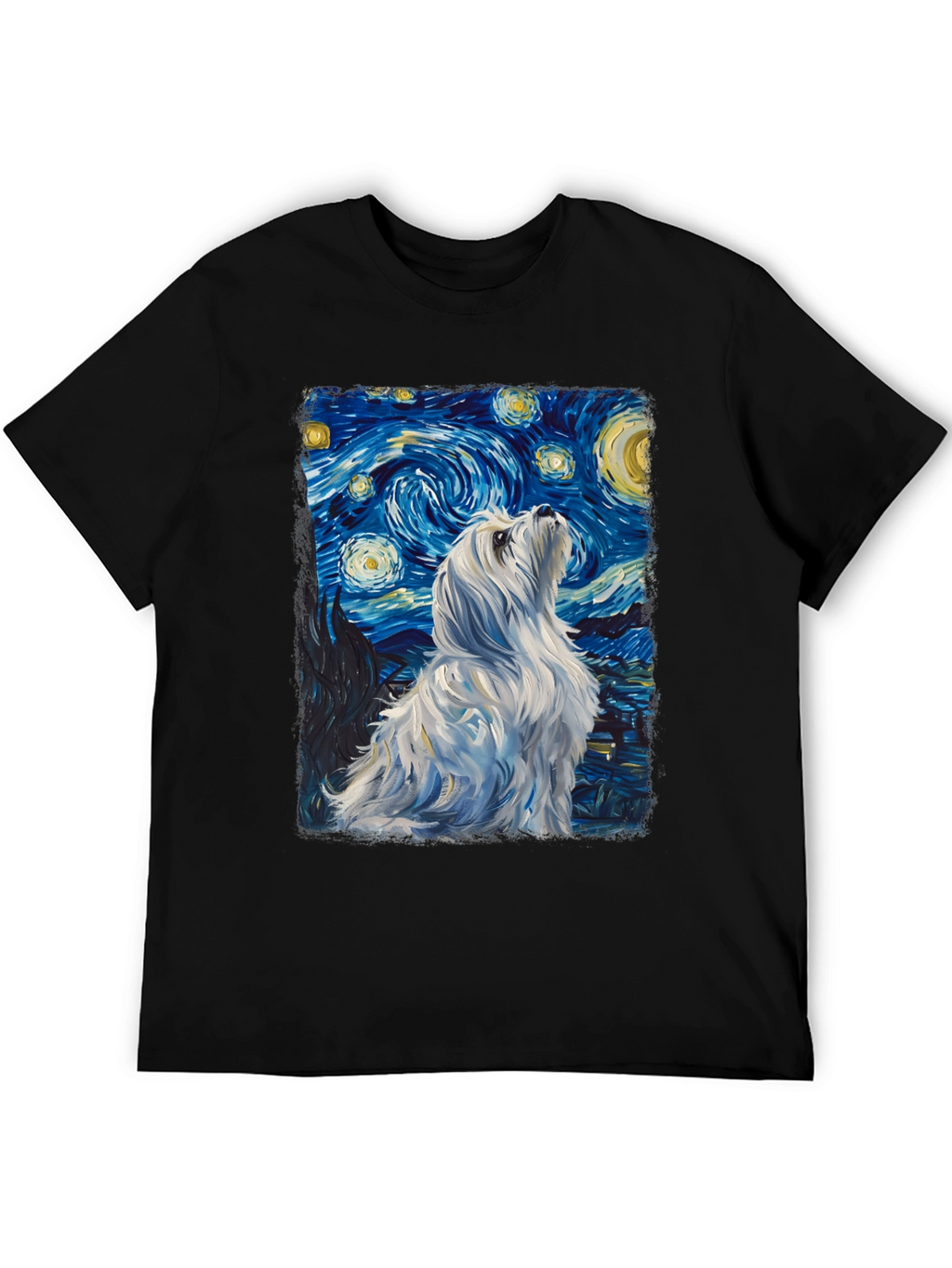 Starry Night Dog Graphic Tee