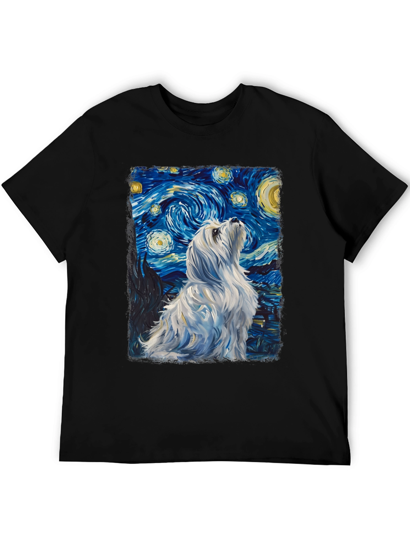 Starry Night Dog Graphic Tee