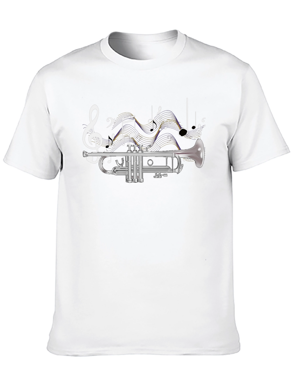 Trumpet & Music Notes Graphic Tee