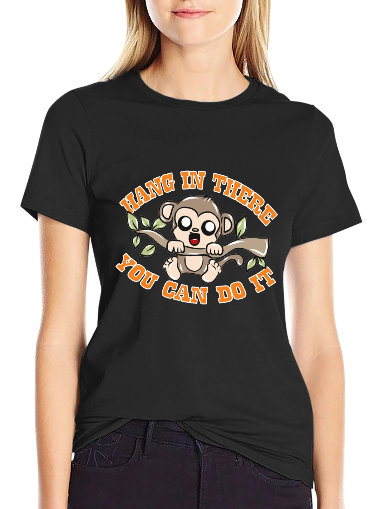 Hang In There Monkey Graphic Tee
