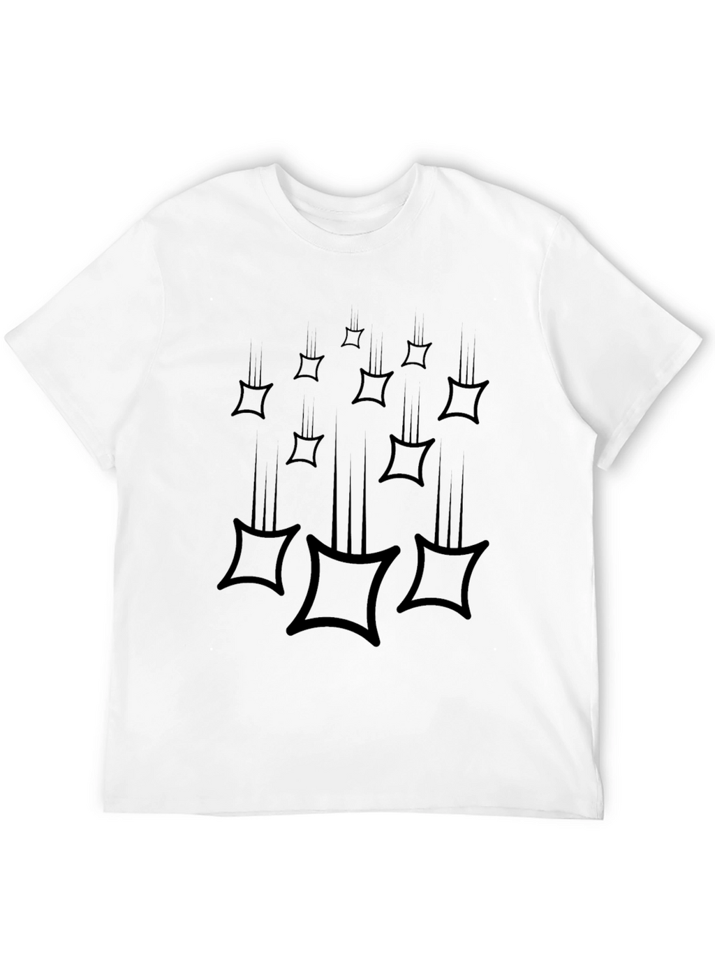Falling Starburst Graphic T-Shirt - Black