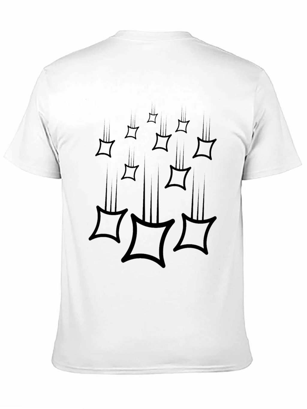 Falling Starburst Graphic T-Shirt - Black