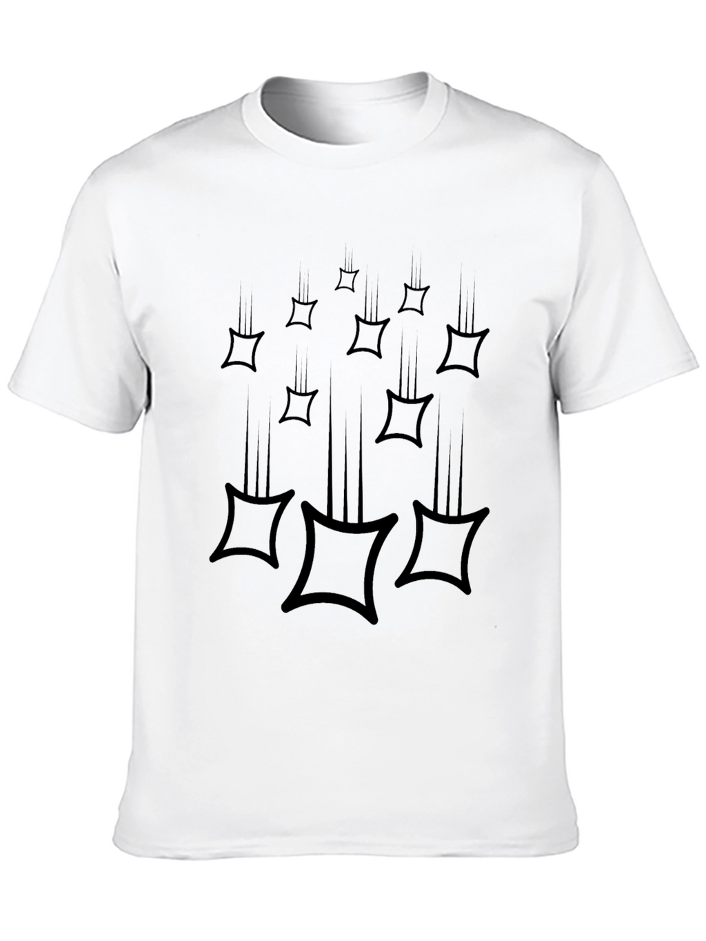 Falling Starburst Graphic T-Shirt - Black