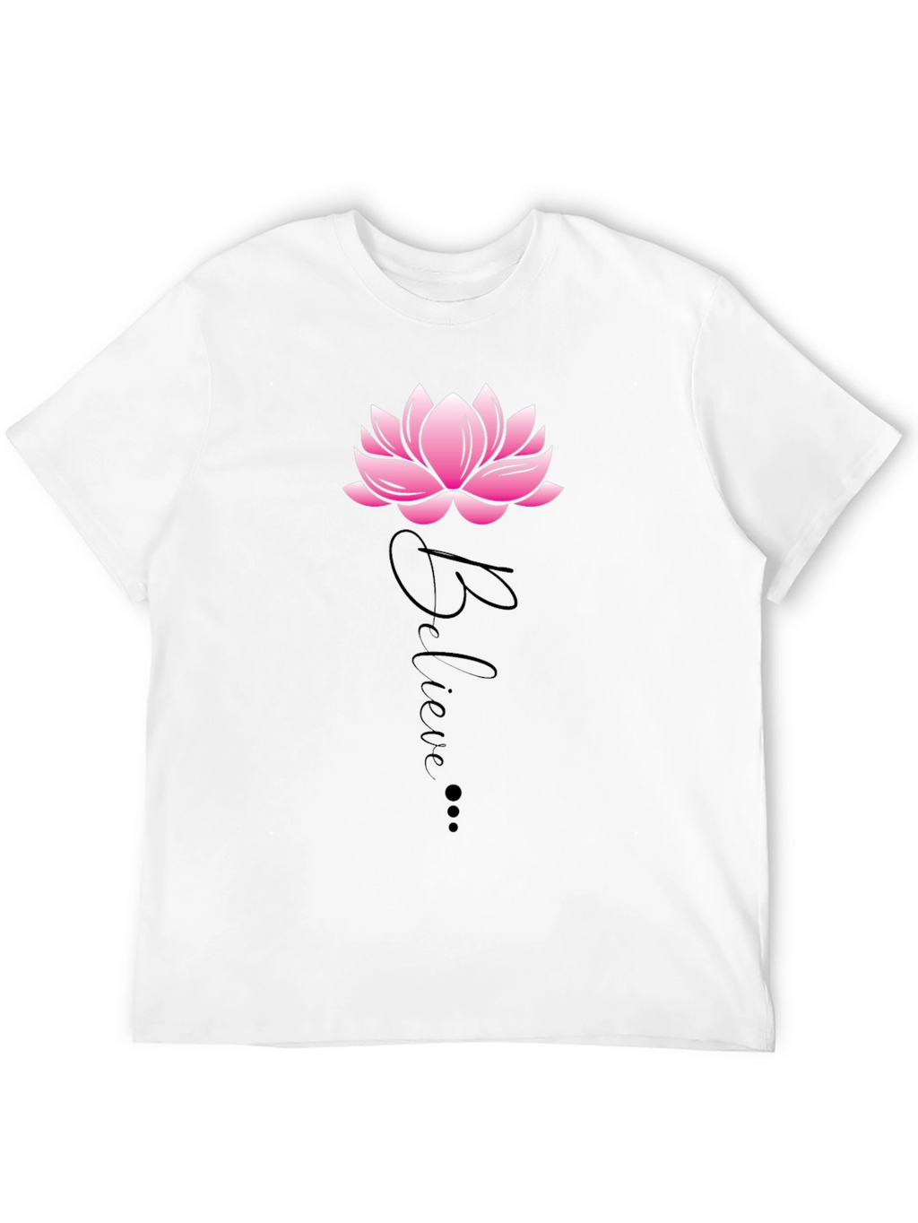 Believe Lotus Graphic Tee - Casual Comfort