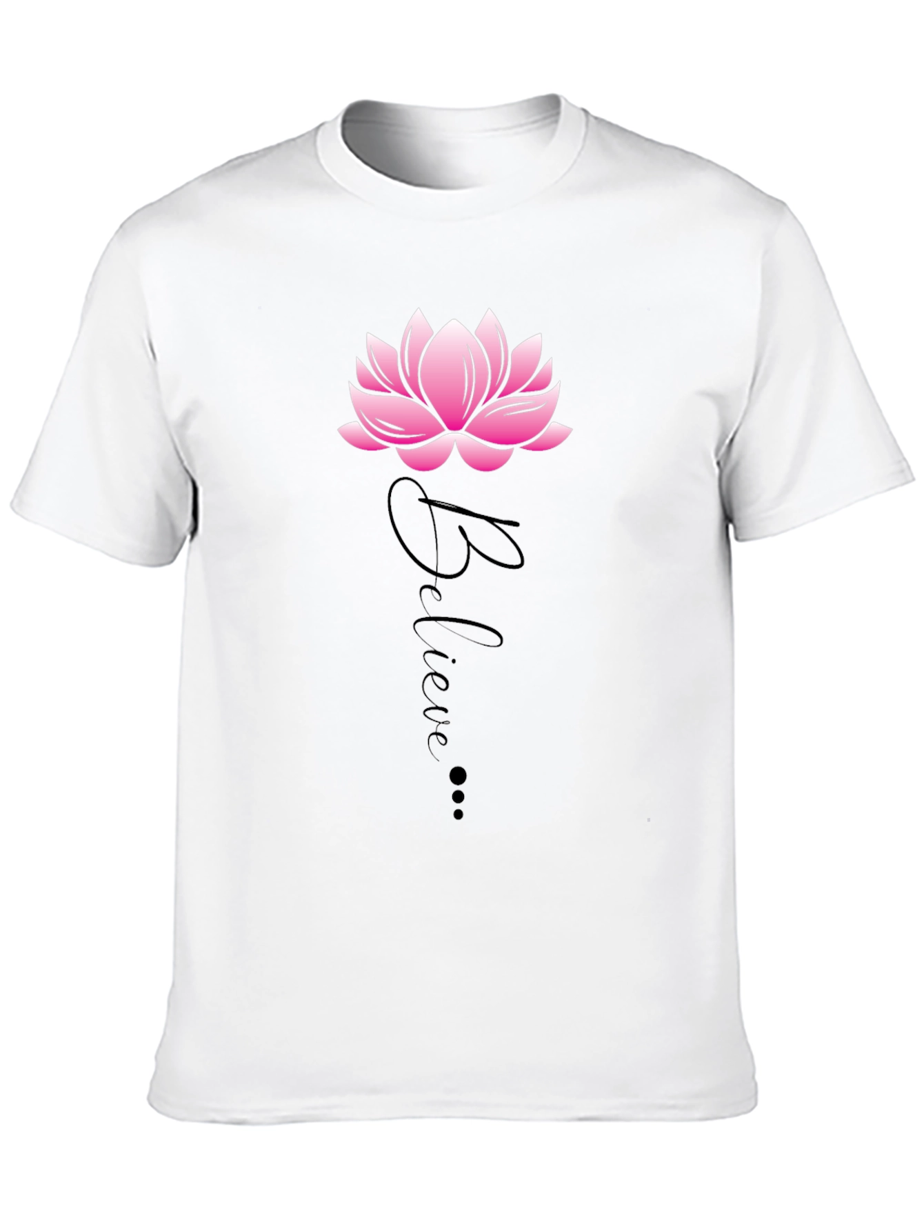 Believe Lotus Graphic Tee - Casual Comfort