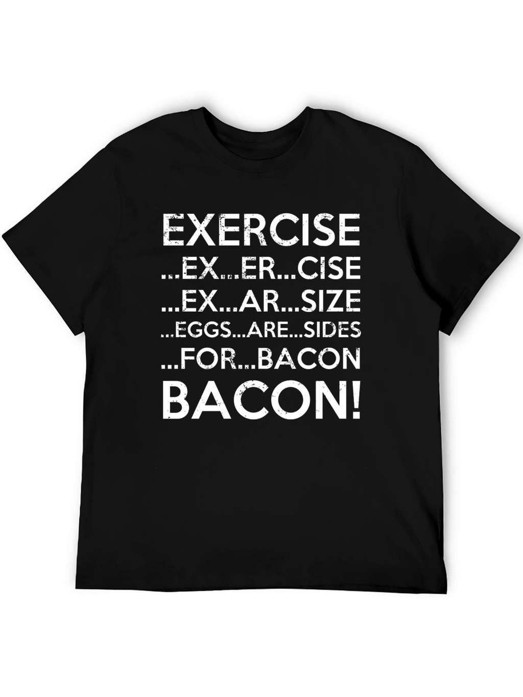 Funny Exercise Bacon Graphic T-Shirt
