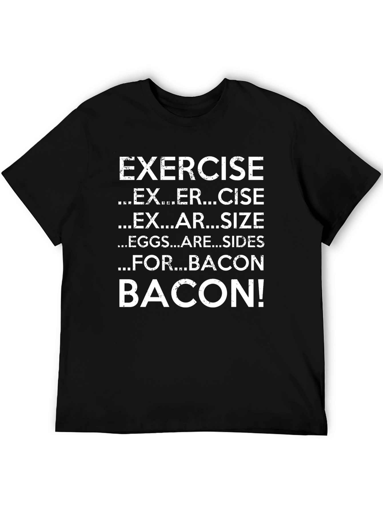 Funny Exercise Bacon Graphic T-Shirt