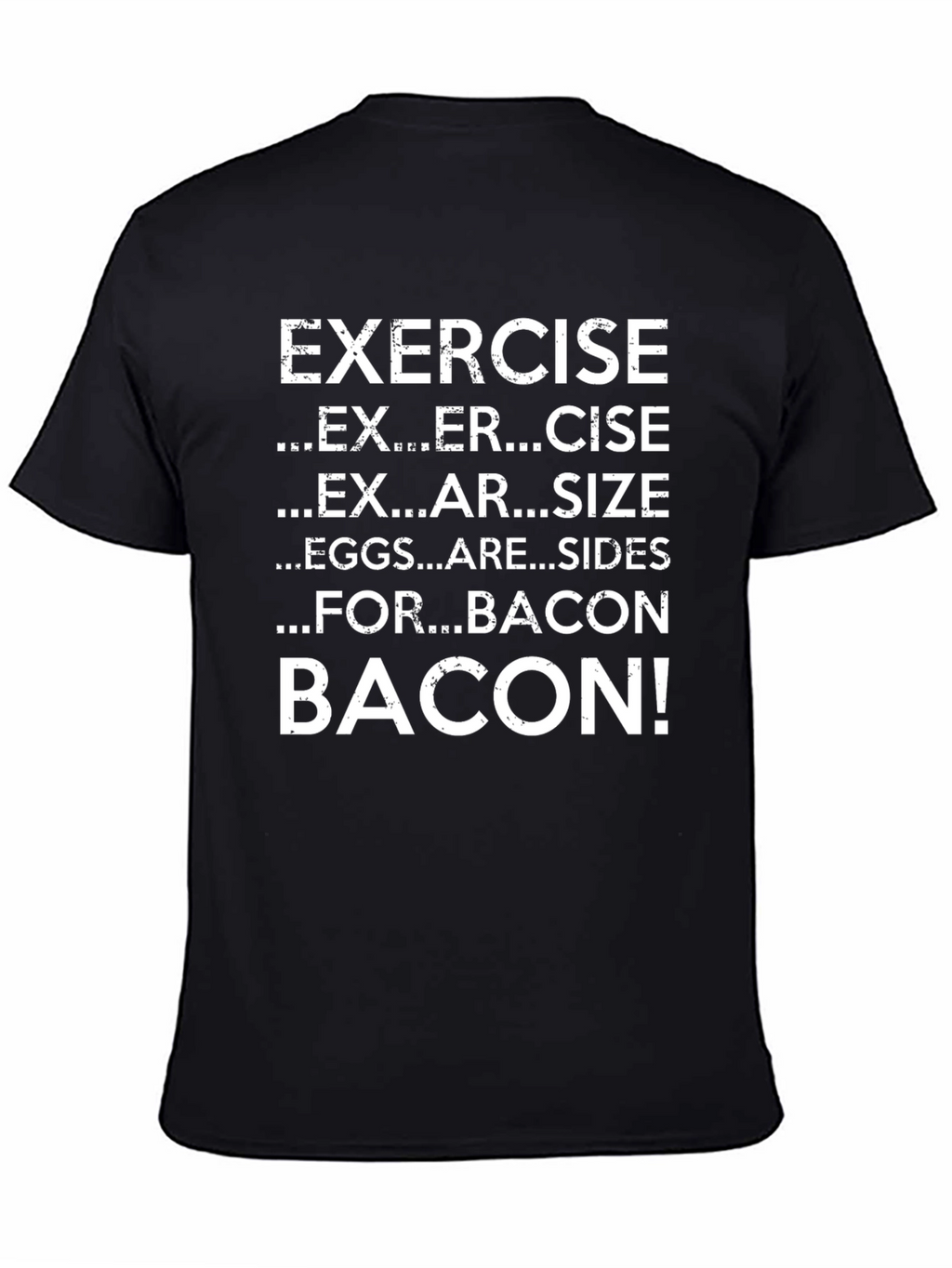 Funny Exercise Bacon Graphic T-Shirt
