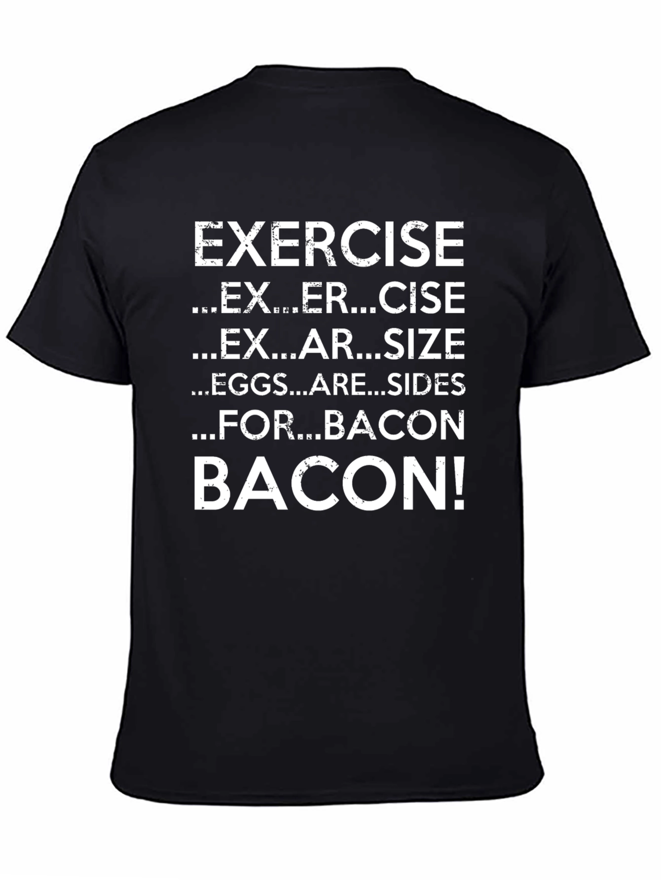 Funny Exercise Bacon Graphic T-Shirt