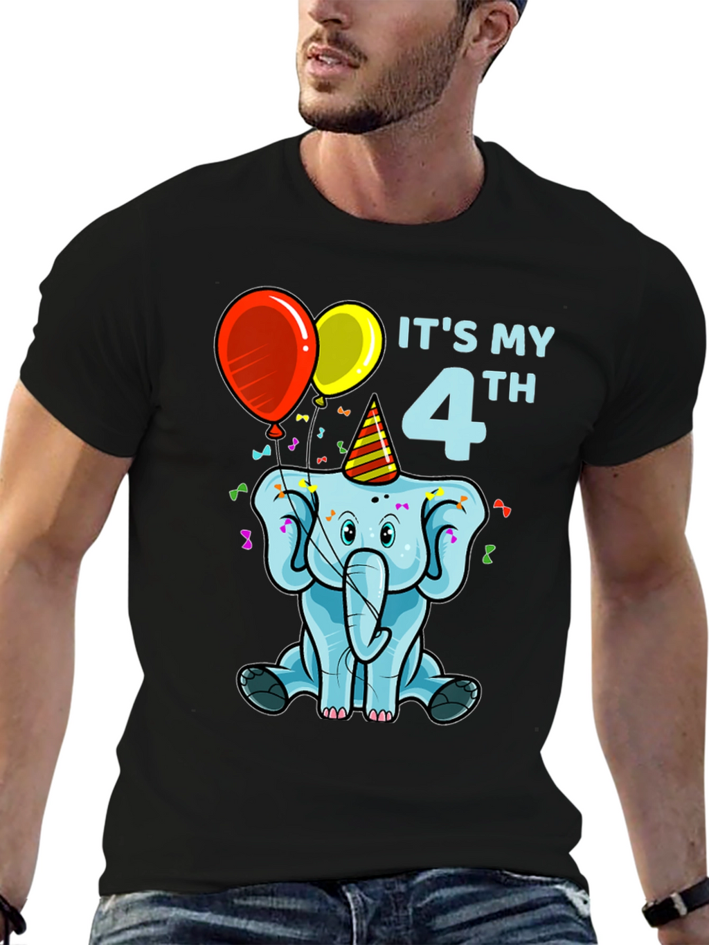Its My 4th Birthday Elephant T-Shirt