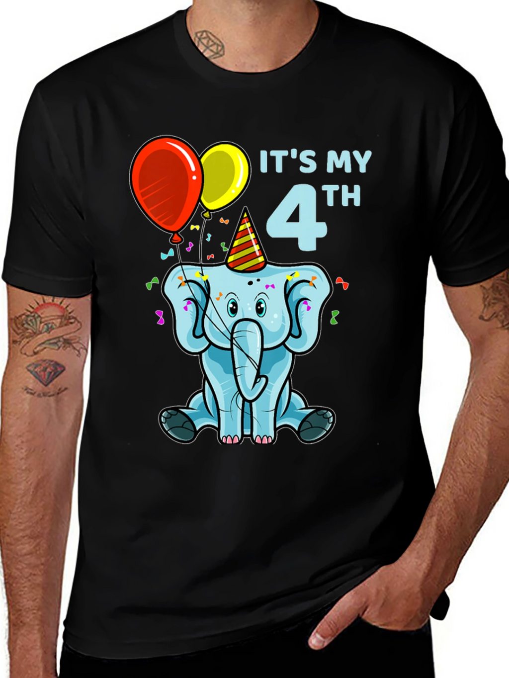 Its My 4th Birthday Elephant T-Shirt
