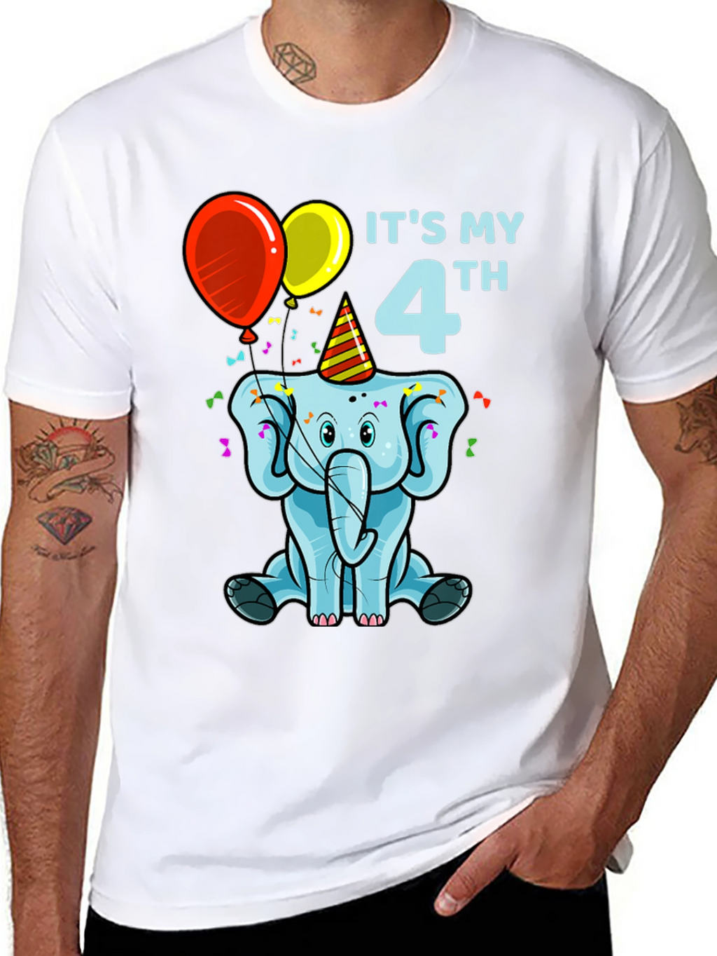 Its My 4th Birthday Elephant T-Shirt
