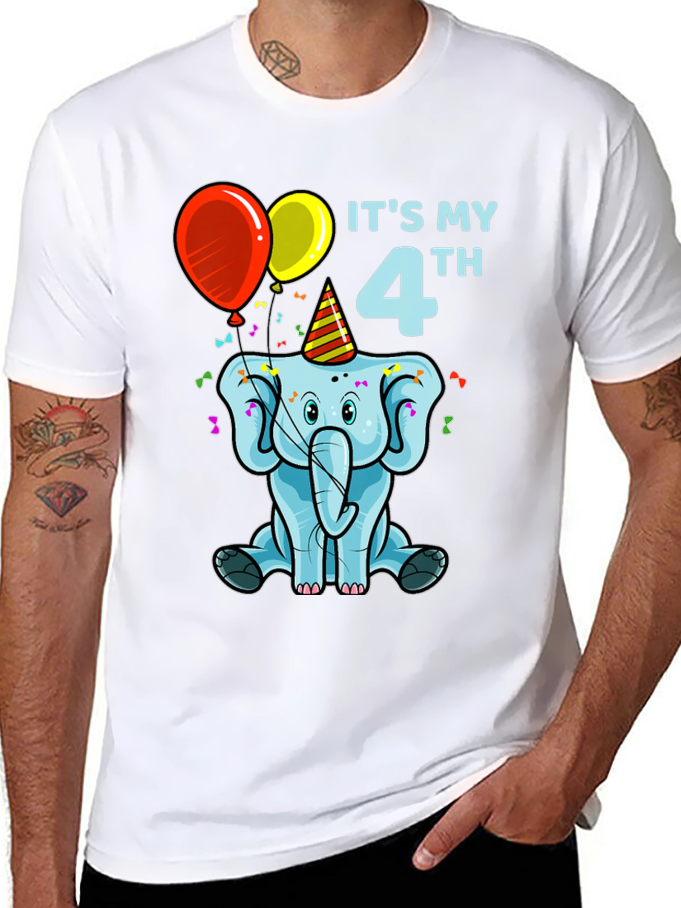 Its My 4th Birthday Elephant T-Shirt