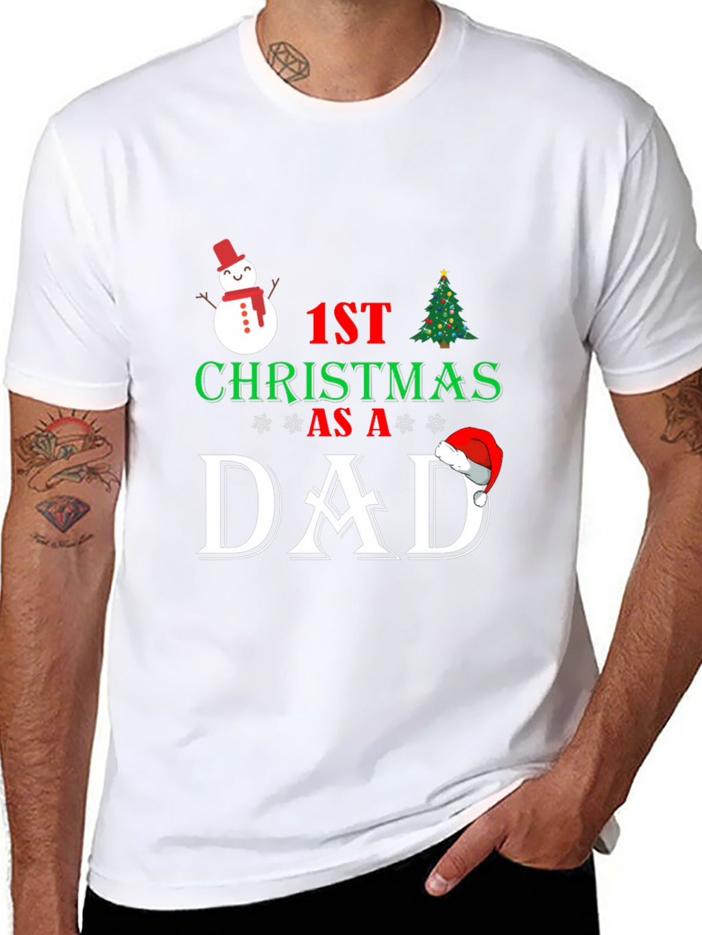 1st Christmas as a Dad T-Shirt