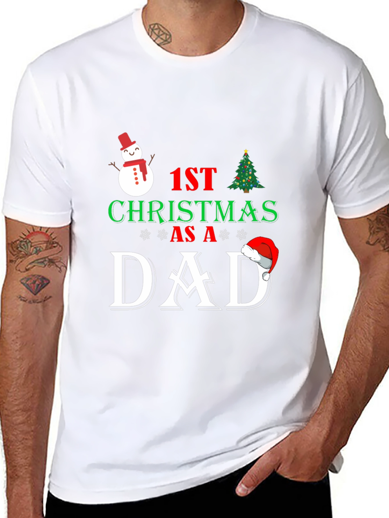 1st Christmas as a Dad T-Shirt