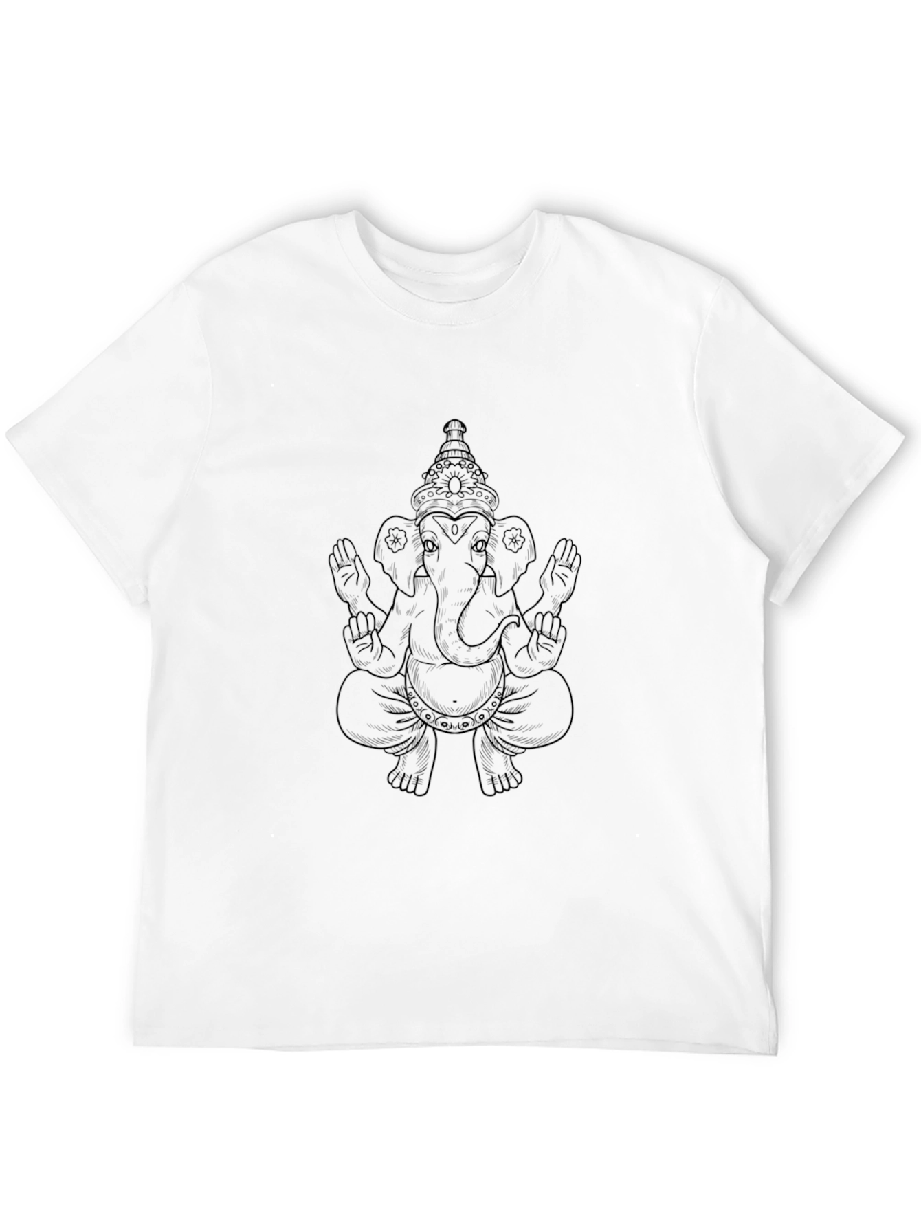 Black Ganesha Graphic Tee - Mens Relaxed Fit