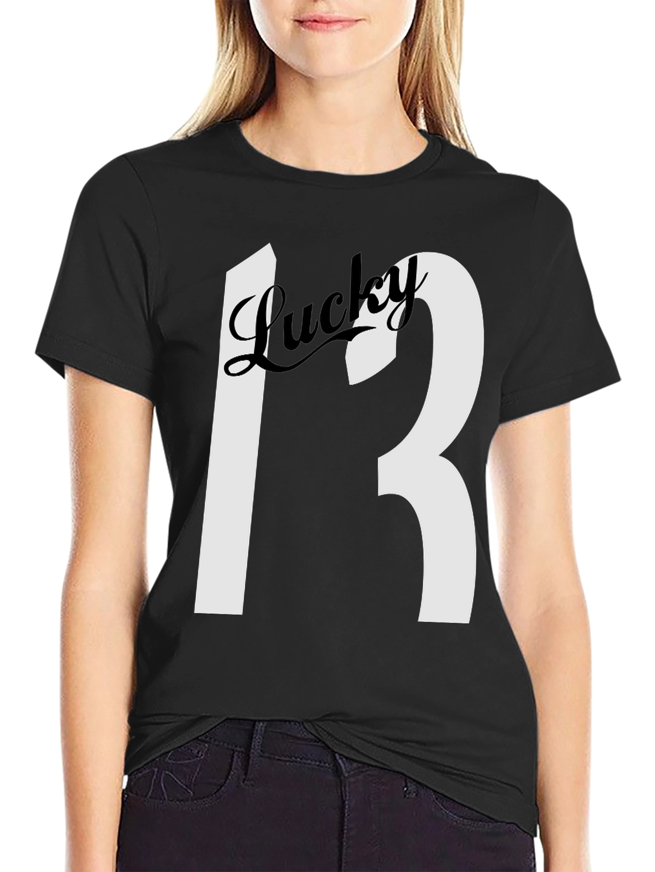 Lucky 13 Black Graphic Tee - Mens Short Sleeve