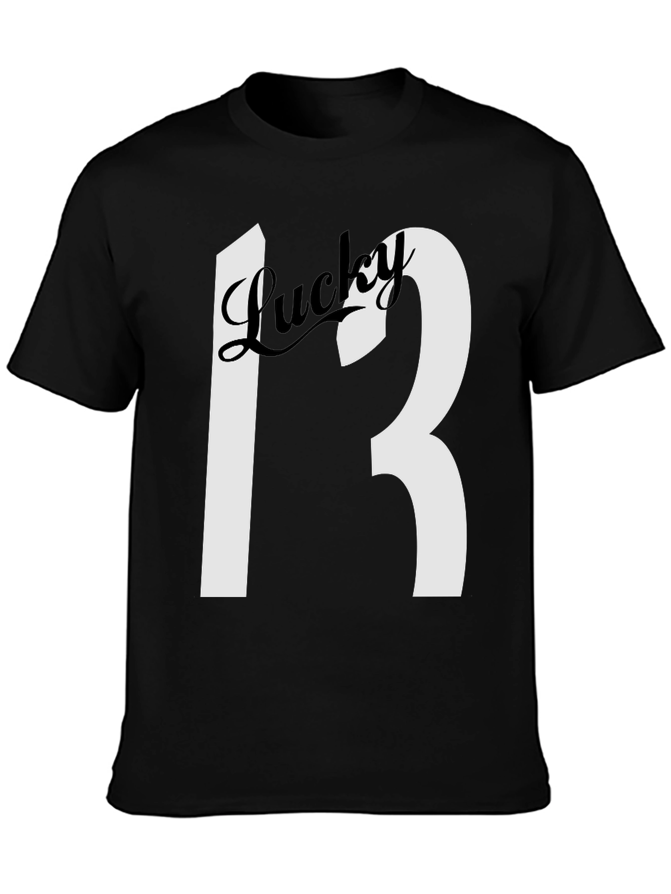 Lucky 13 Black Graphic Tee - Mens Short Sleeve