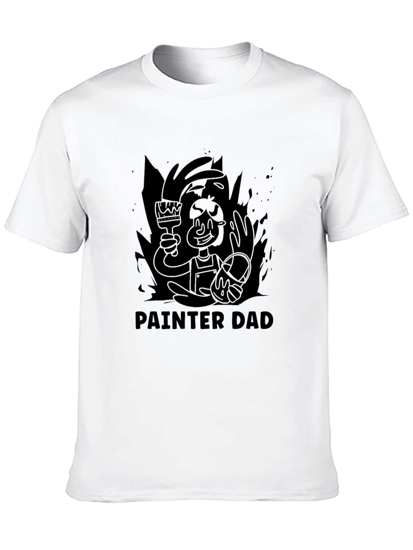 Painter Dad T-Shirt - Cartoon Style Graphic Tee