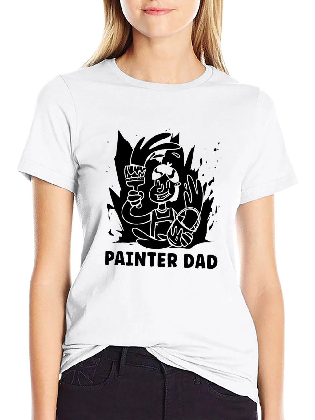 Painter Dad T-Shirt - Cartoon Style Graphic Tee
