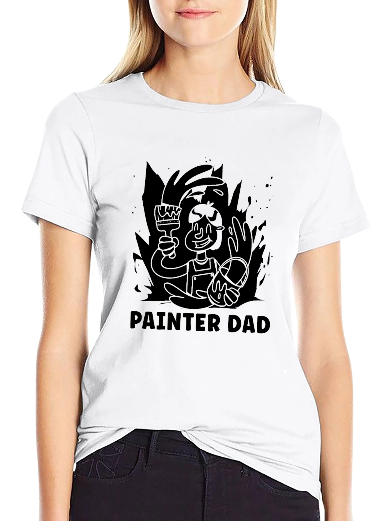 Painter Dad T-Shirt - Cartoon Style Graphic Tee