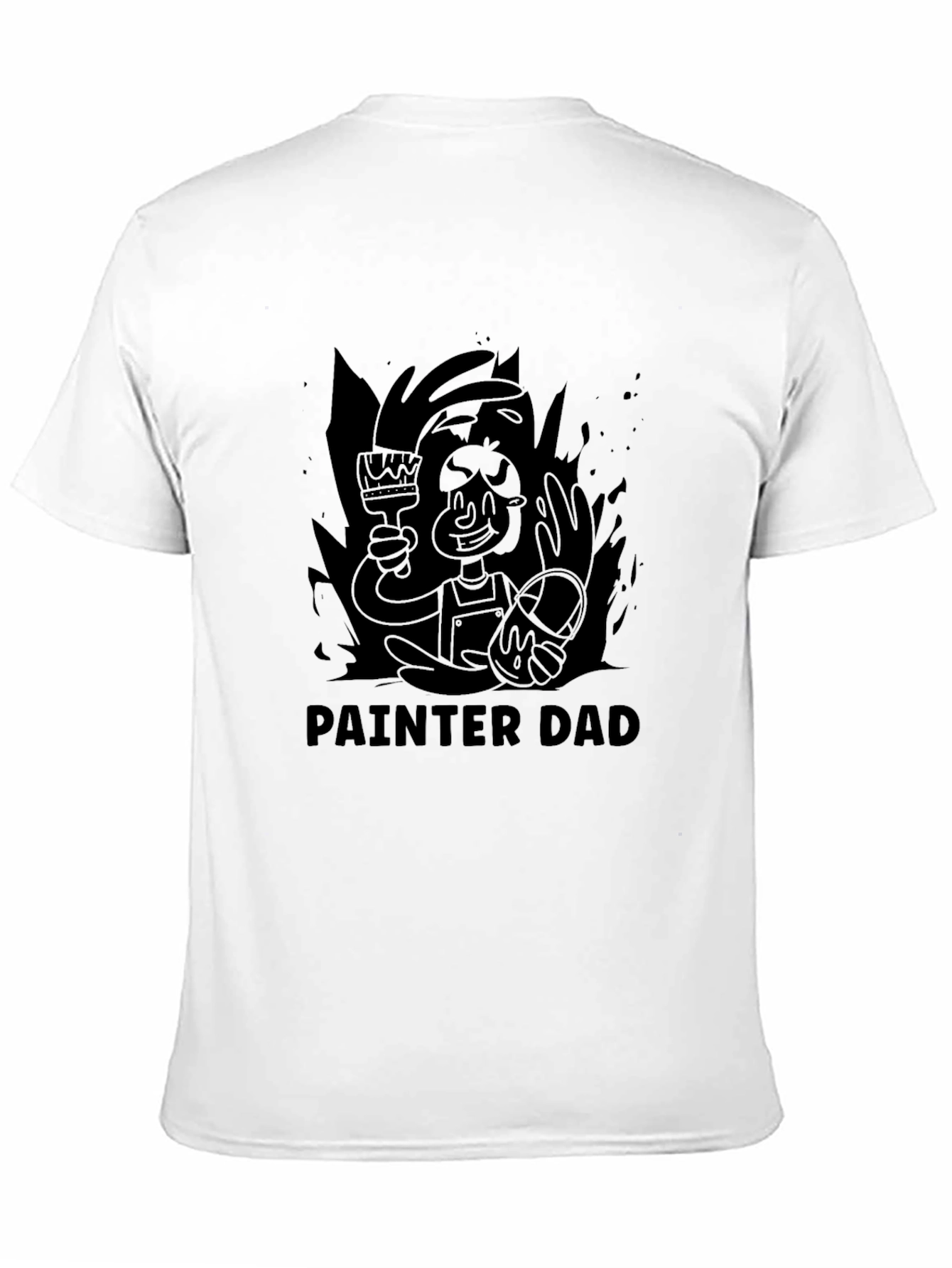 Painter Dad T-Shirt - Cartoon Style Graphic Tee