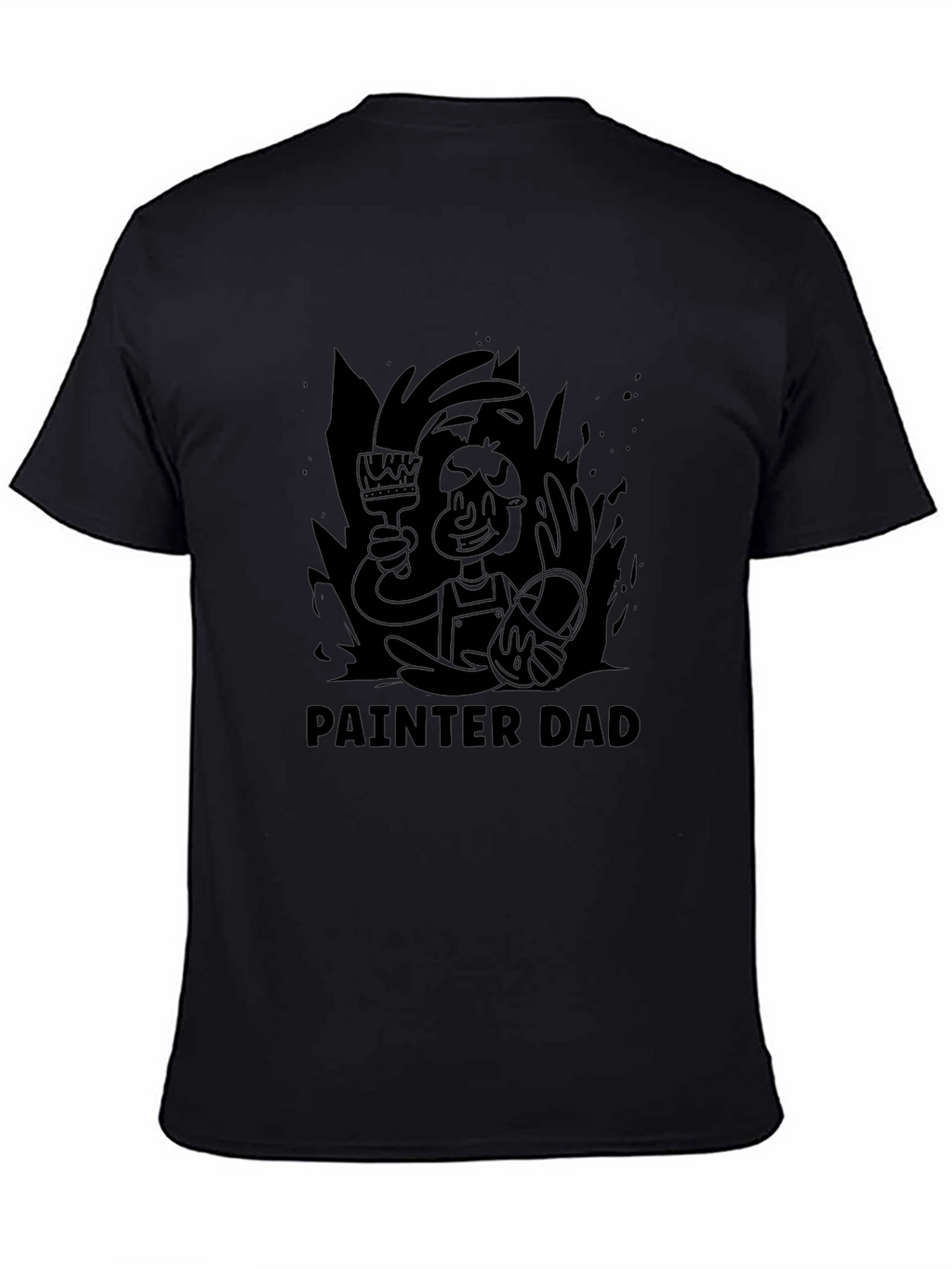 Painter Dad T-Shirt - Cartoon Style Graphic Tee