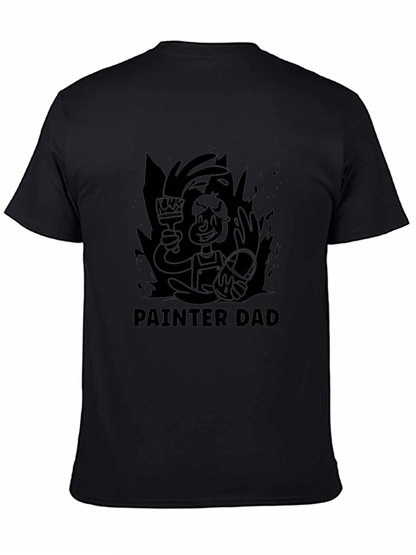 Painter Dad T-Shirt - Cartoon Style Graphic Tee