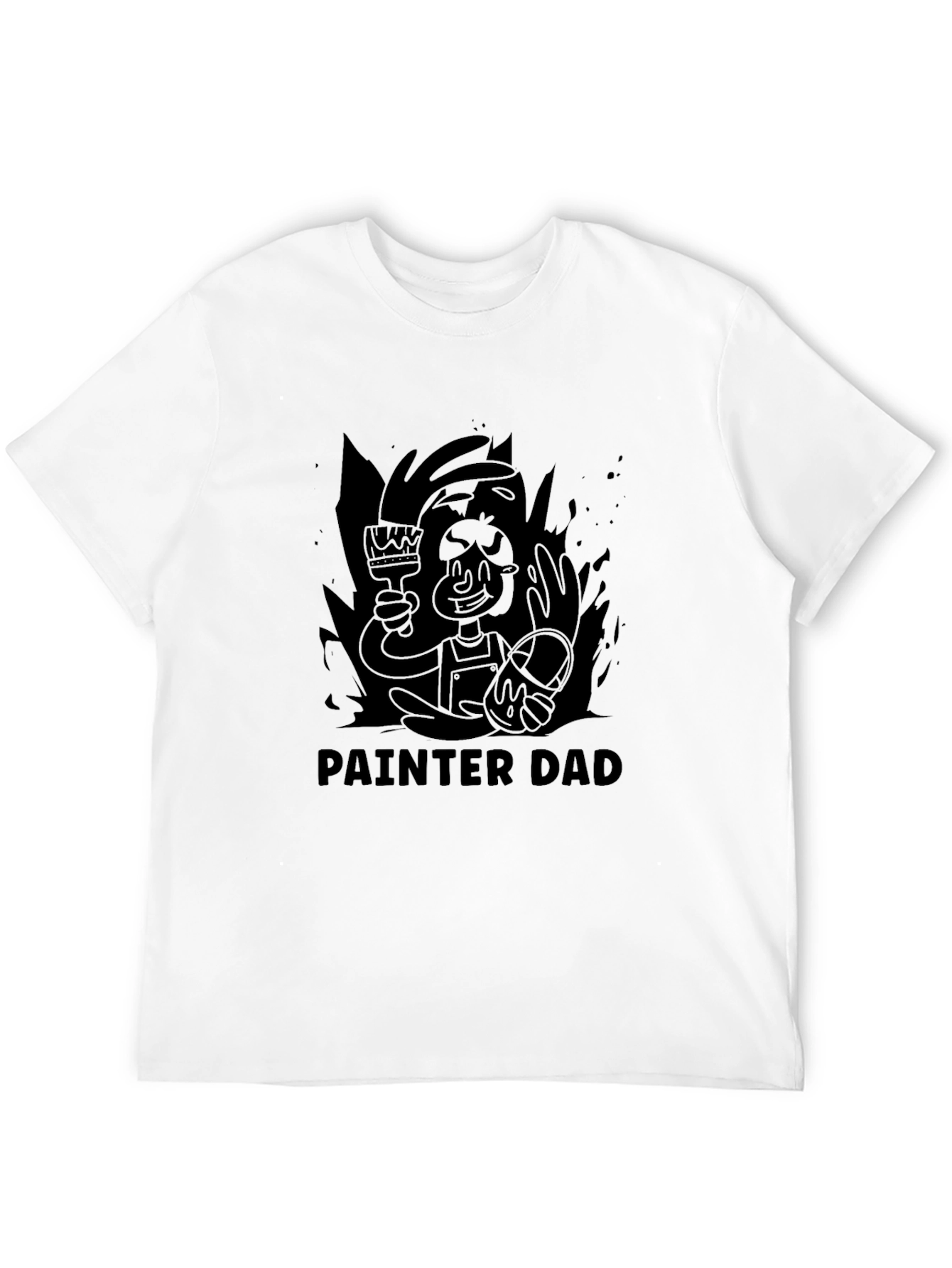 Painter Dad T-Shirt - Cartoon Style Graphic Tee